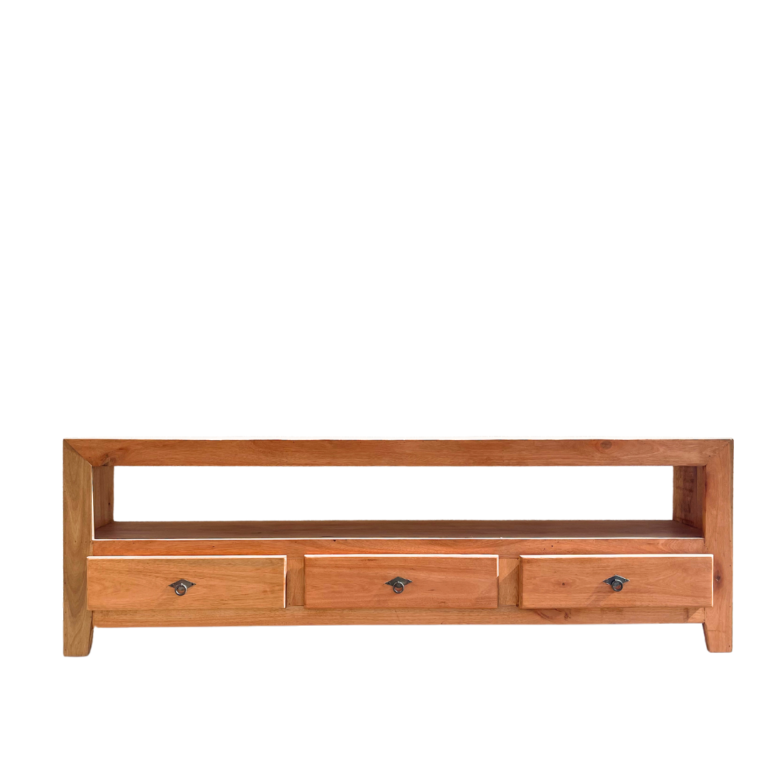 Rack de Madeira 3 Gavetas 200cm Madri