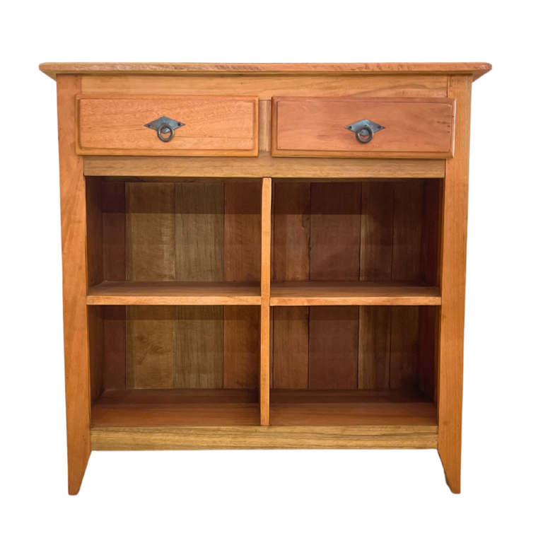 Buffet de Madeira 90cm com 2 Gavetas e Nicho