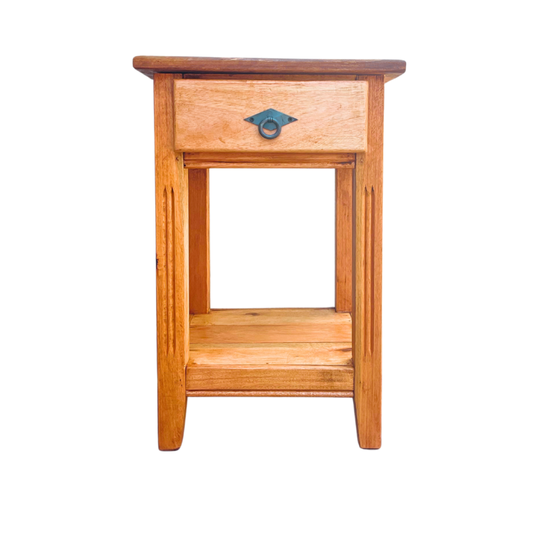 Mesa de Cabeceira de Madeira 40cm com 1 Base