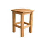 Banqueta Quadrada de Madeira Baixa 35 cm