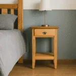 Mesa de Cabeceira de Madeira 40cm com 1 Base