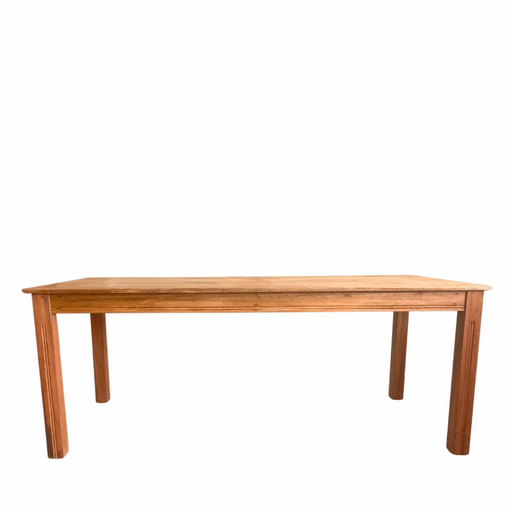 Mesa Miami 200cm de Madeira Maciça – Rústica, Elegante e Espaçosa