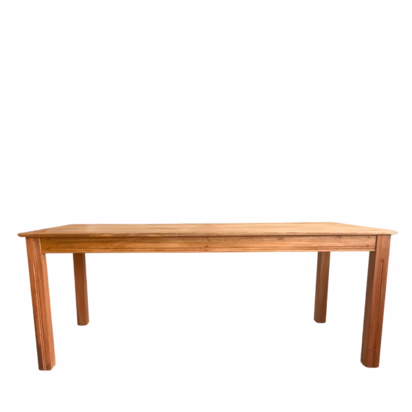 Mesa Miami 200cm de Madeira Maciça – Rústica, Elegante e Espaçosa