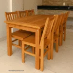 Mesa de Madeira Maciça Mineira 180cm